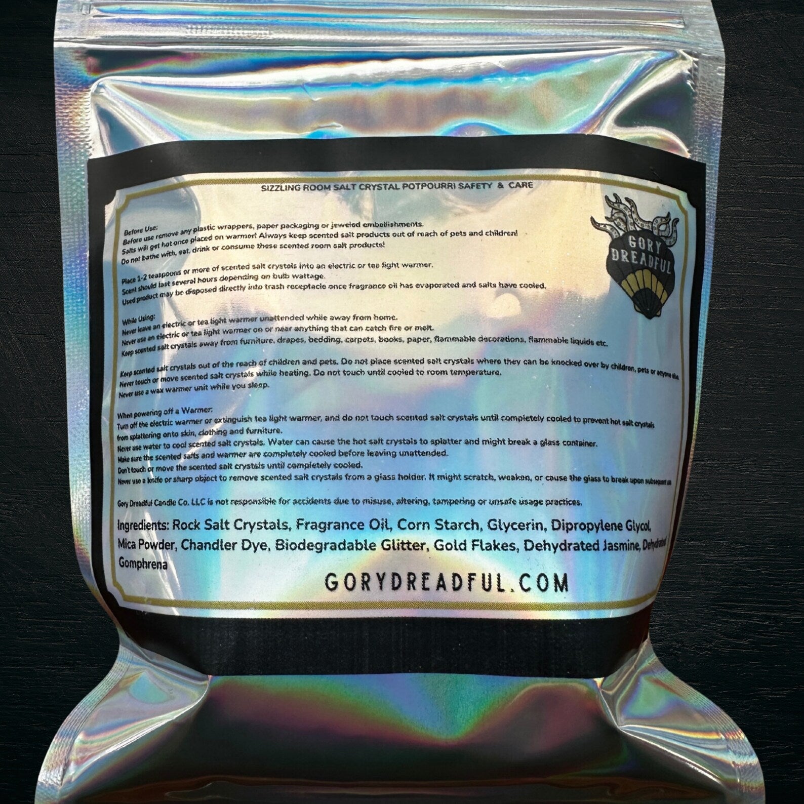 HOTEL NEVERMORE Sizzling Room Salt Crystal Potpourri: Poolside Summer Floral Scent - Gory Dreadful Candle Co