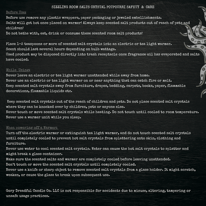 HOTEL NEVERMORE Sizzling Room Salt Crystal Potpourri: Poolside Summer Floral Scent - Gory Dreadful Candle Co