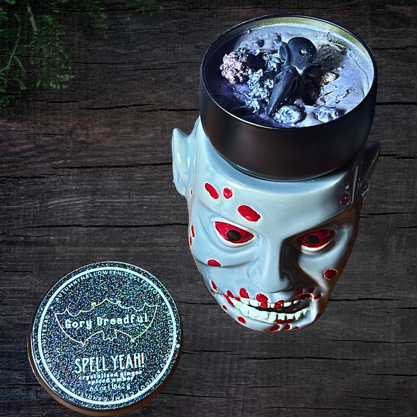 Spell Yeah!  Wickless Candle: Crystallized Ginger & Spiced Amber Scent