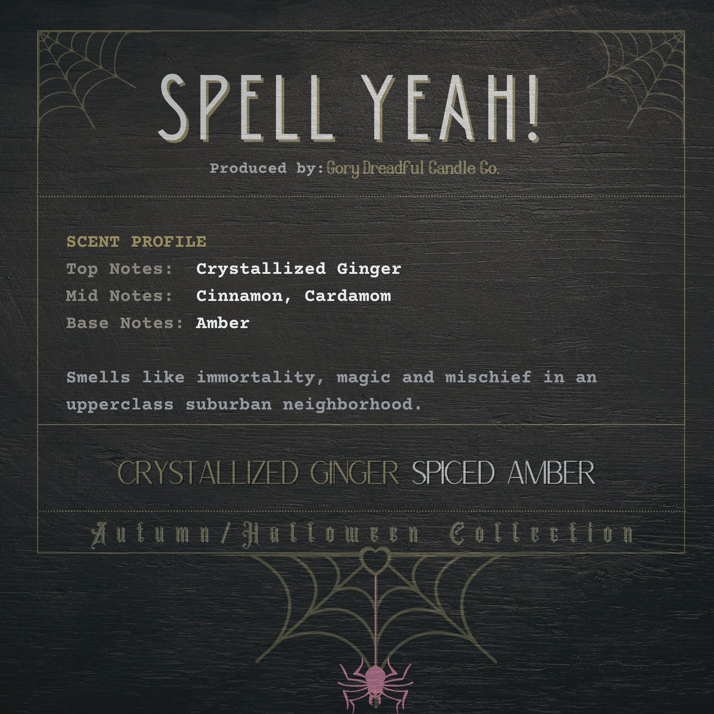 SPELL YEAH! Wax Melt Brittle: Crystallized Ginger & Spiced Amber Scent