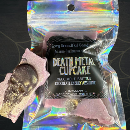 DEATH METAL CUPCAKE Wax Melt Brittle: Chocolate Cherry Absinthe Scent