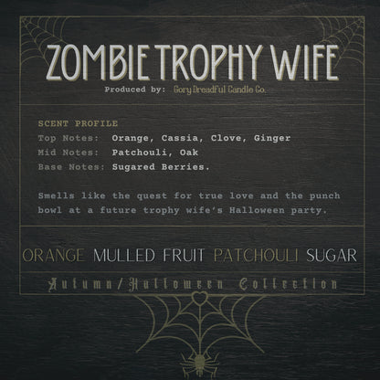 ZOMBIE TROPHY WIFE Wax Melt Chunkies: Orange Mulled Fruit Patchouli Sugar Scent