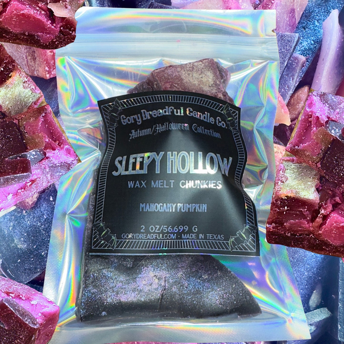 SLEEPY HOLLOW Wax Melt  Chunkies: Mahogany Pumpkin Scent