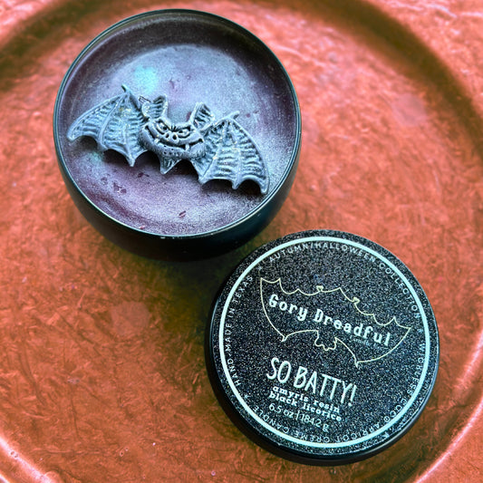 SO BATTY! Wickless Luxury Candle : Amyris Resin Black Licorice Scent