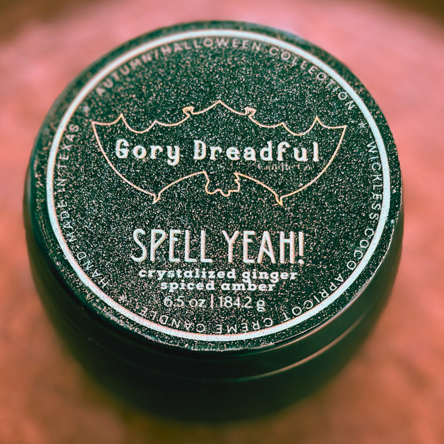SPELL YEAH! Wickless Luxury Candle: Crystallized Ginger & Spiced Amber Scent