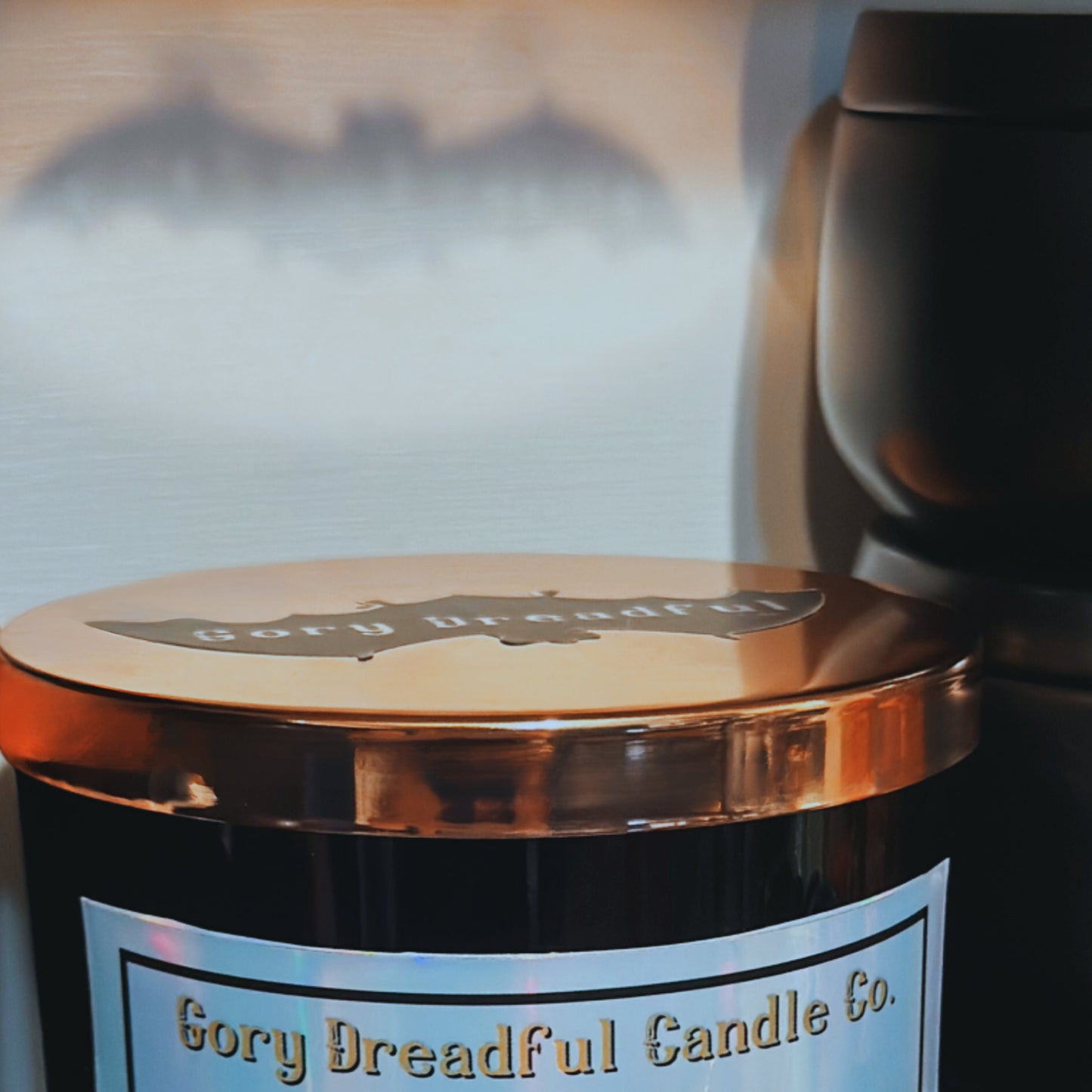 APPARITIONAL AMBITIONS Crackling Wooden Wick Luxury Candle: Mint Nutmeg Geranium Rose Patchouli Scent