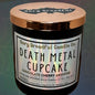 DEATH METAL CUPCAKE Crackling Wooden Wick Luxury Candle: Chocolate Cherry Absinthe Scent