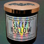 SLEEPY HOLLOW Crackling Wooden Wick Luxury Candle: Mahogany Pumpkin Scent