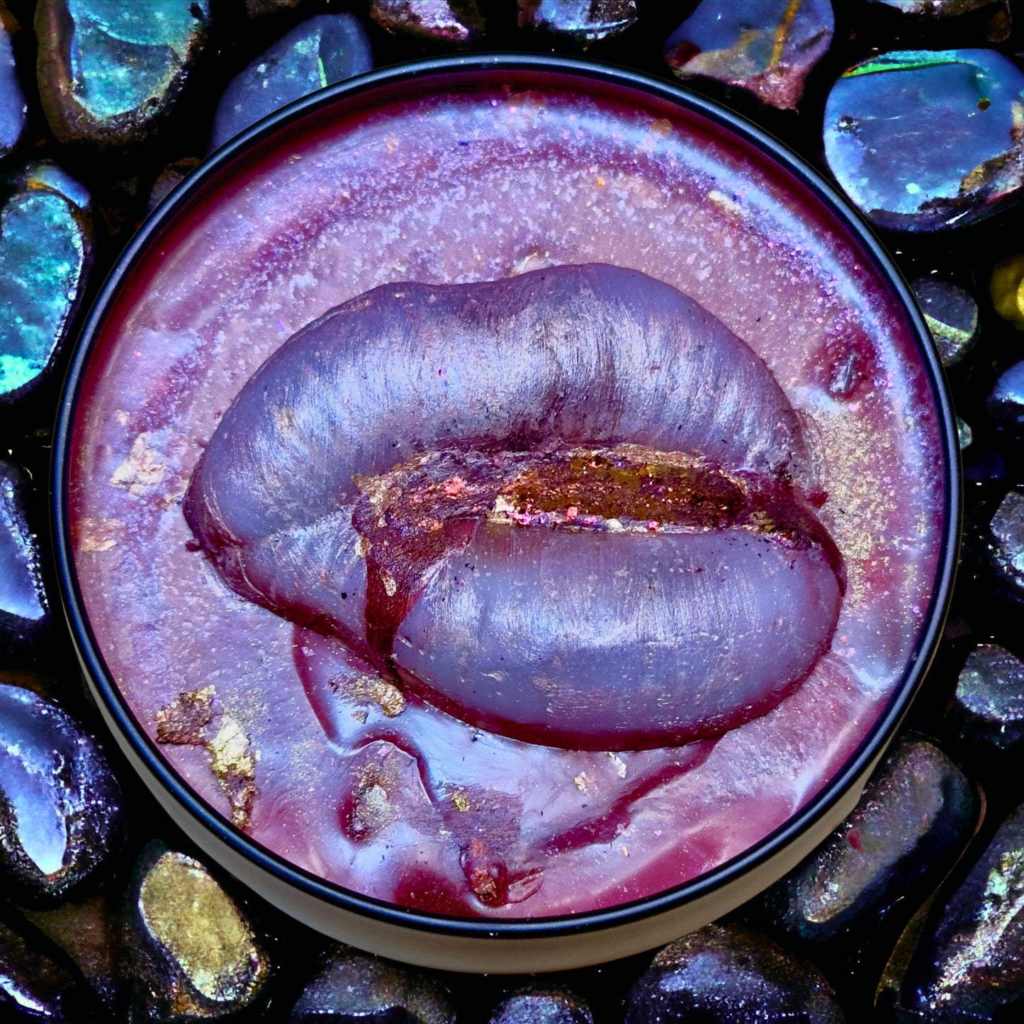 VAMPIRE KISSES Wickless Luxury Candle: Damp Woods Pumpkin Flesh Clove Nutmeg Apple Patchouli Scent