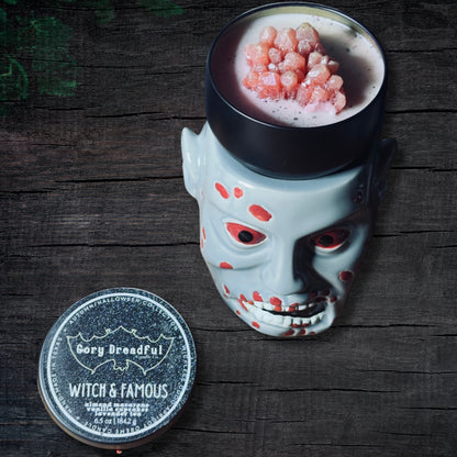 WITCH & FAMOUS Wickless Luxury Candle: Almond Macarons Vanilla Cake Lavender Tea Scent