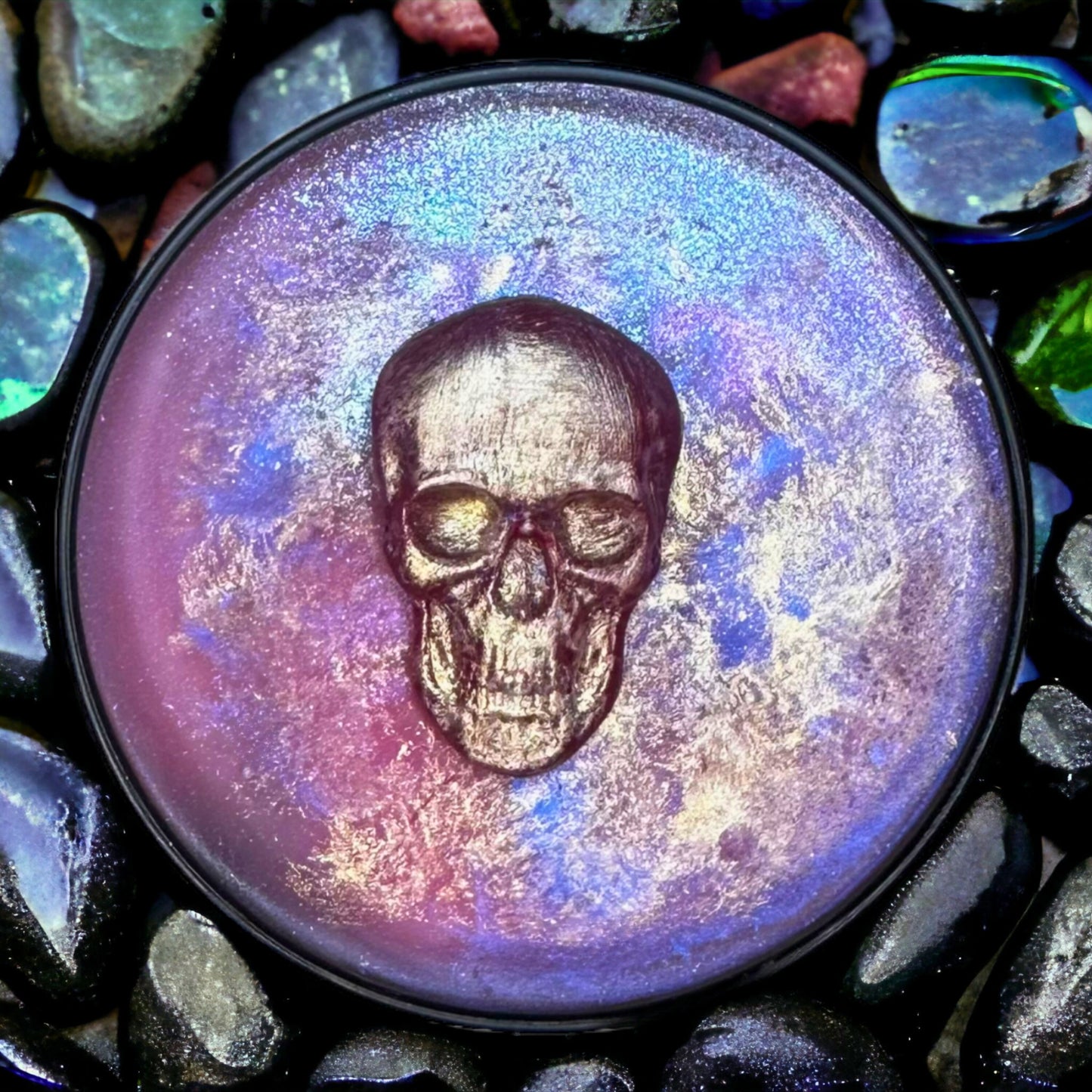 DEATH METAL CUPCAKE Wickless Luxury Candle: Chocolate Cherry Absinthe Scent