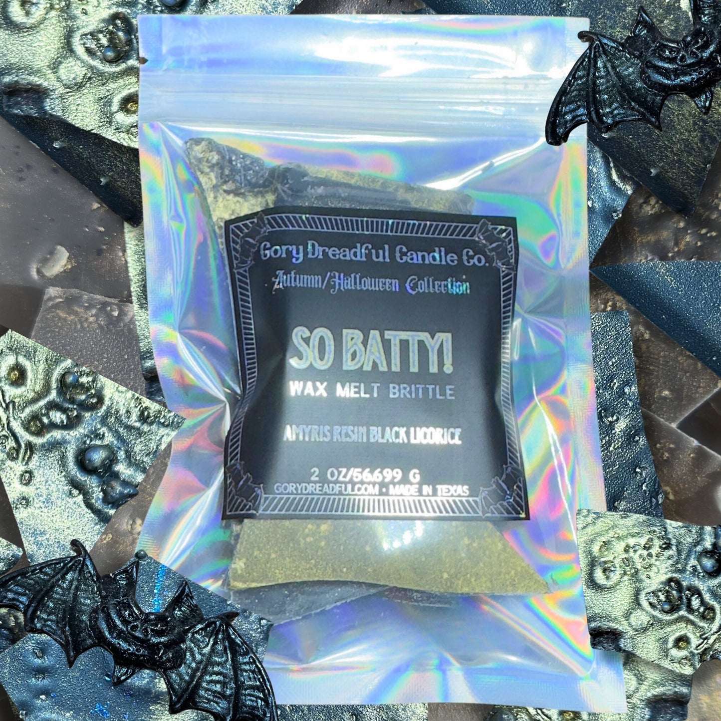 SO BATTY! Wax Melt Brittle: Amyris Resin Black Licorice Scent