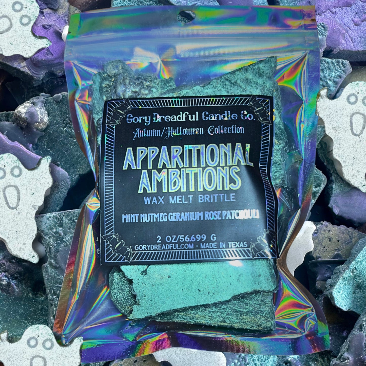 APPARITIONAL AMBITIONS Wax Melt Brittle: Mint, Rose, Patchouli Autumn Scent