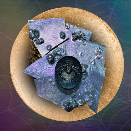 PLUM SPOOKY Wax Melt Brittle: Plum Cinnamon Patchouli Leaf Cashmere Woods Scent