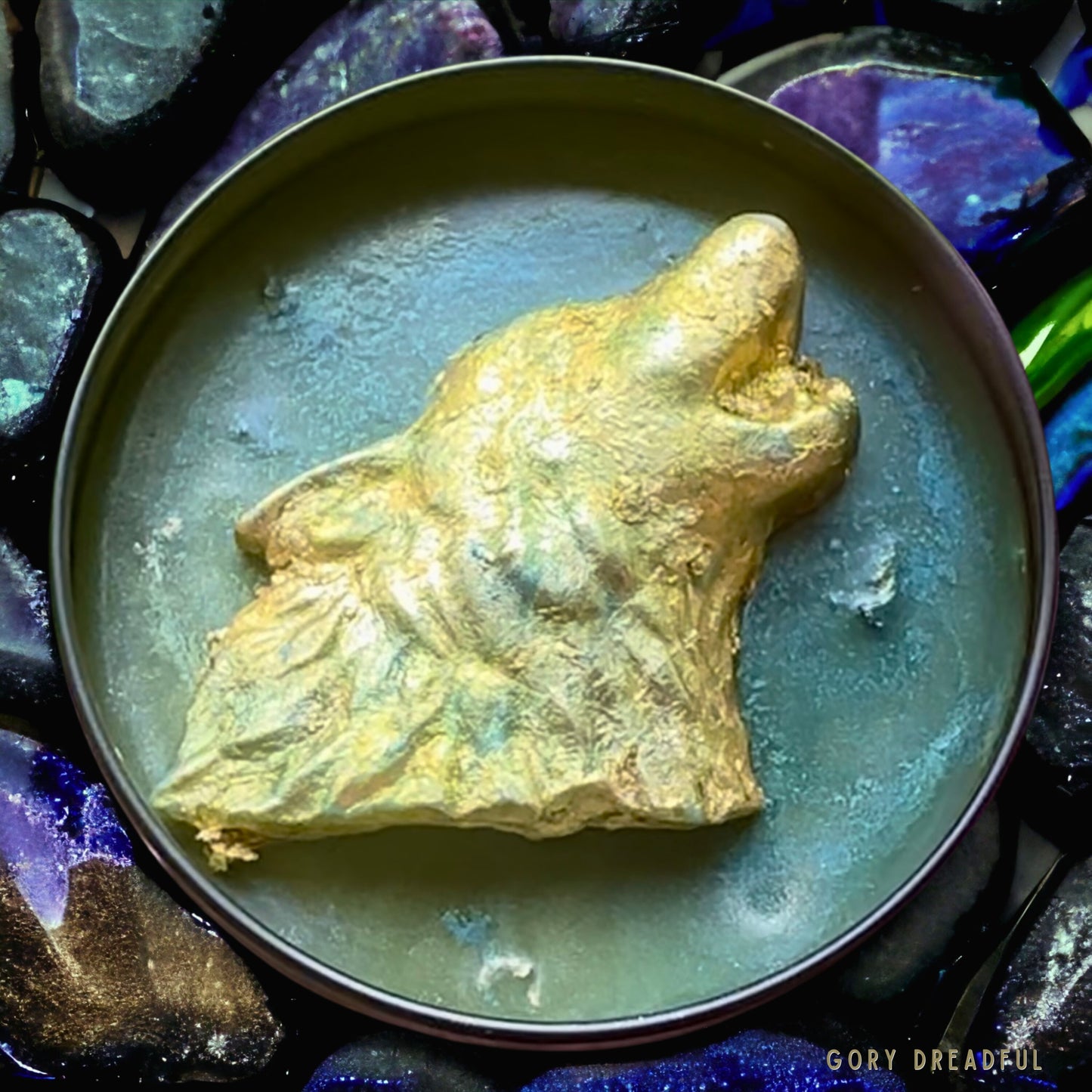 WEREWOLF'S EMBRACE Wickless Luxury Candle: Maple Honey Vanilla Bourbon Scent