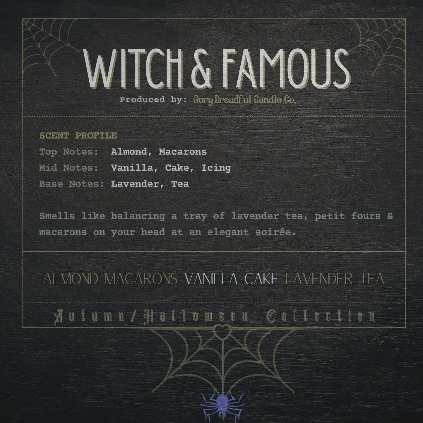 WITCH & FAMOUS Wax Melt Brittle: Almond Macarons Vanilla Cake Lavender Tea Scent
