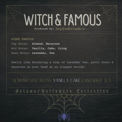 WITCH & FAMOUS Wax Melt Brittle: Almond Macarons Vanilla Cake Lavender Tea Scent