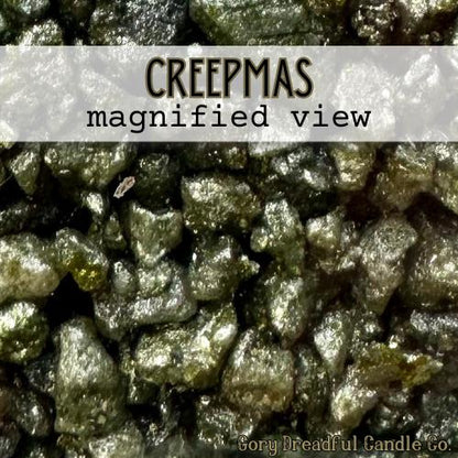 CREEPMAS Sizzling Room Salt Crystal Potpourri: Sandalwood Leather Frankincense Salt Granule Sizzlers | Spooky Winter Holiday Scented Gift