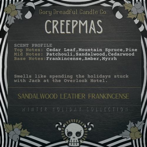 CREEPMAS Sizzling Room Salt Crystal Potpourri: Sandalwood Leather Frankincense Salt Granule Sizzlers | Spooky Winter Holiday Scented Gift