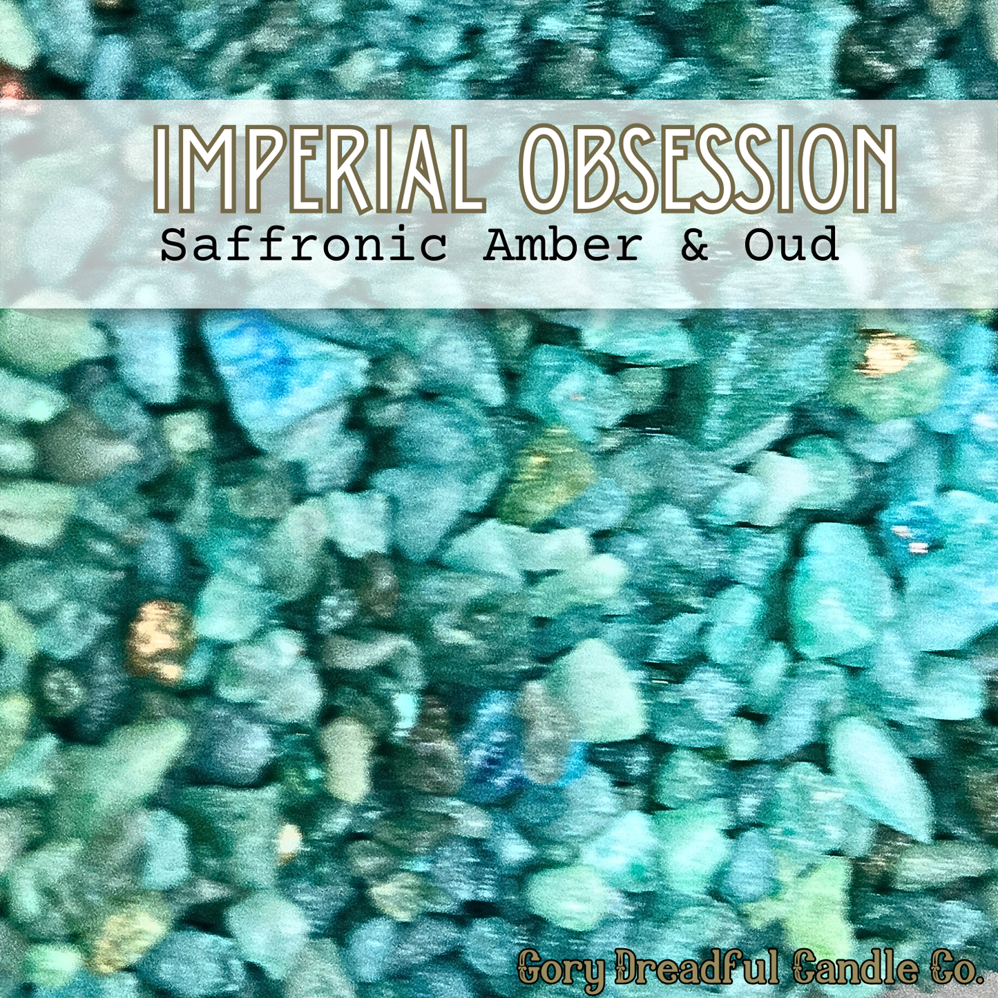 IMPERIAL OBSESSION Sizzling Room Salt Crystal Potpourri: Saffronic Amber & Oud Scent - Gory Dreadful Candle Co