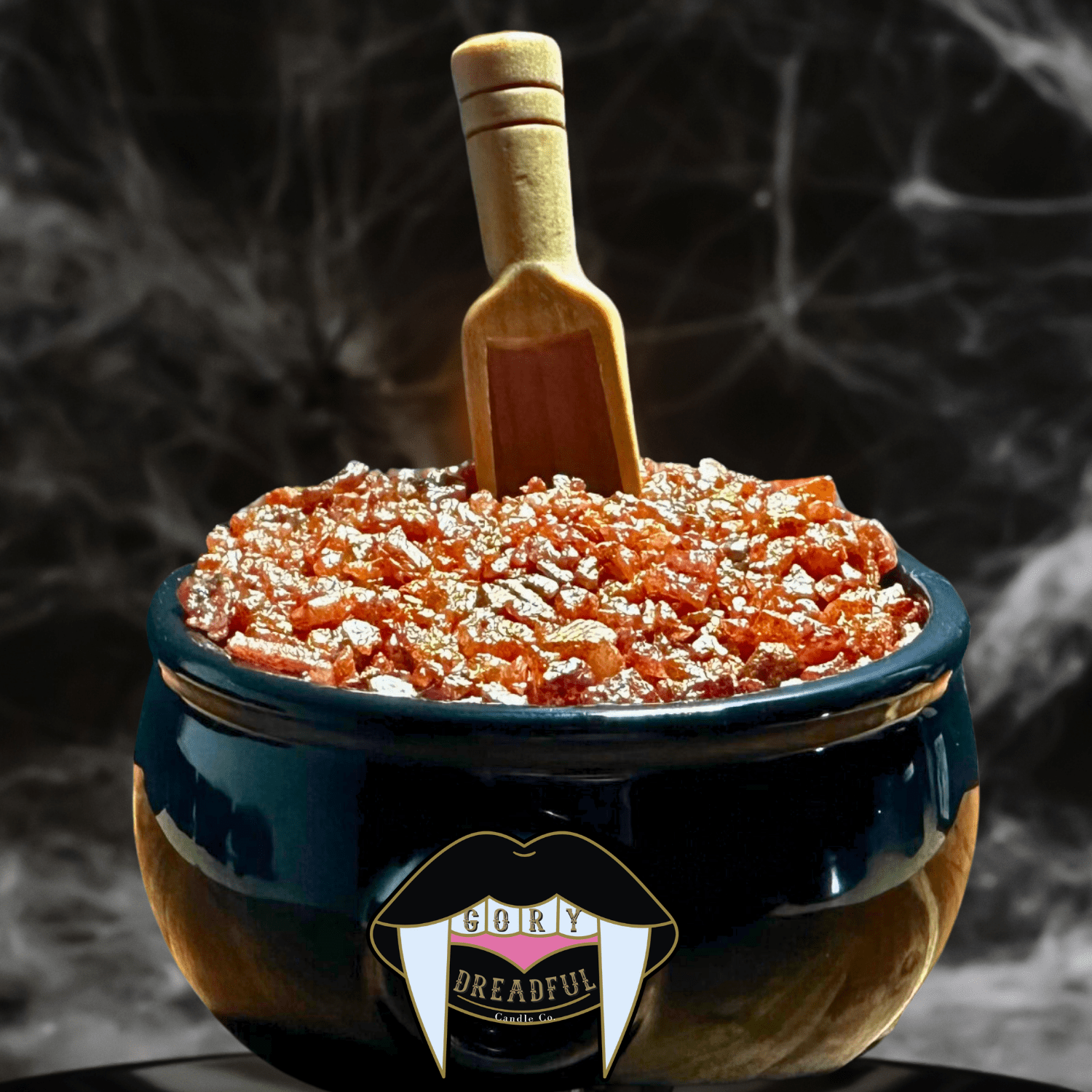 Jack - O - Lantern Donut Sizzling Room Salt Crystal Potpourri: Dulce Pumpkin Donut Scent - Gory Dreadful Candle Co