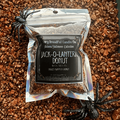 Jack - O - Lantern Donut Sizzling Room Salt Crystal Potpourri: Dulce Pumpkin Donut Scent - Gory Dreadful Candle Co