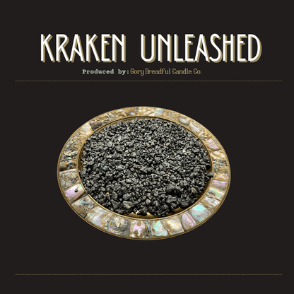 KRAKEN UNLEASHED Sizzling Room Salt Crystal Potpourri: Amber Citrus Musk Scent - Gory Dreadful Candle Co