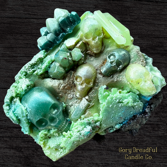 LEMORA QUARTZ Mega Wax Melt 6 oz: Lemon Verbena Mint Tea Scent - Gory Dreadful Candle Co