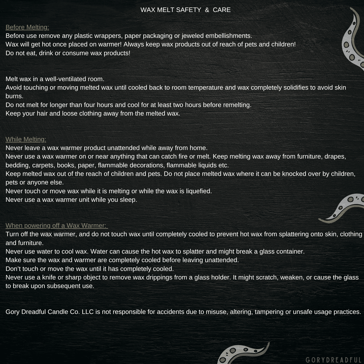 LURKSHORE Wax Melt Druzy: Island Vetiver Scent - Gory Dreadful Candle Co