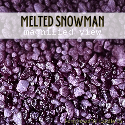 MELTED SNOWMAN Sizzling Room Salt Crystal Potpourri: Teaberry Scent - Gory Dreadful Candle Co