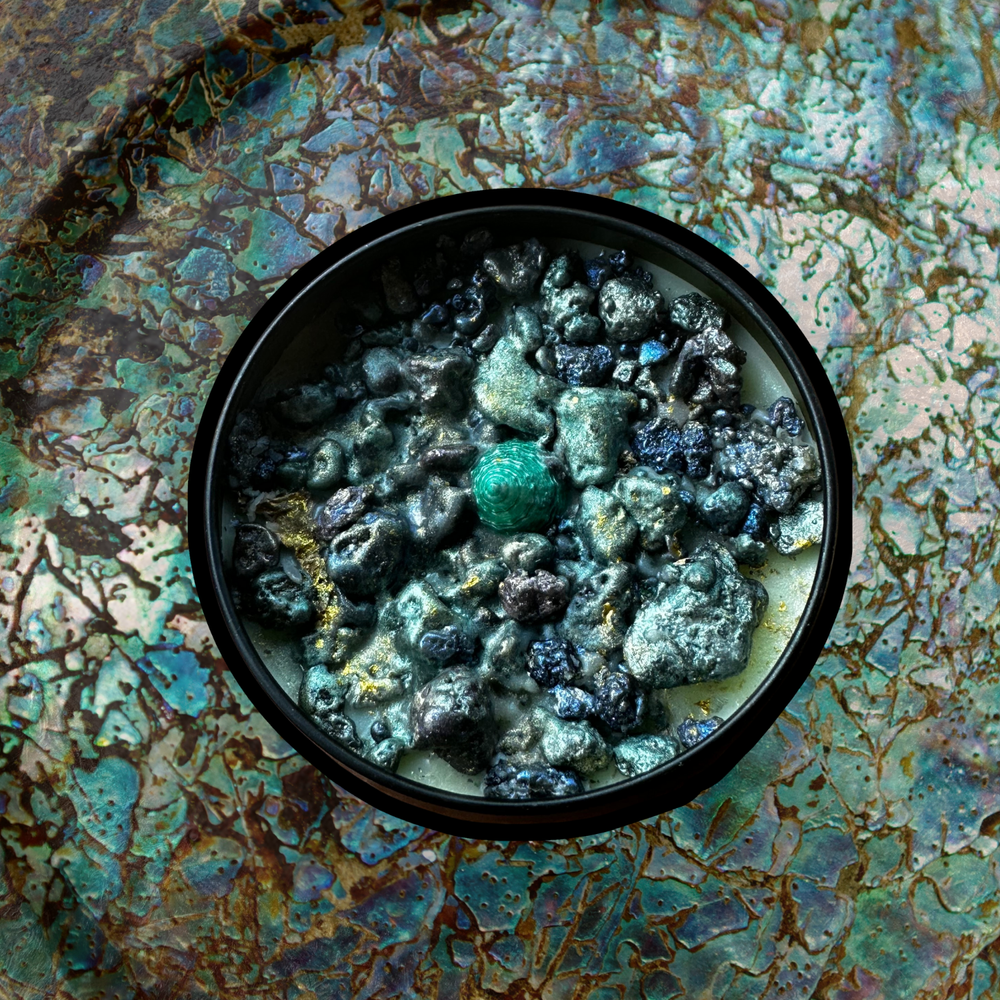 MERMAID SUSHI Luxury Wickless Candle 6.5 oz: Sea Salt & Orchid Scent - Gory Dreadful Candle Co