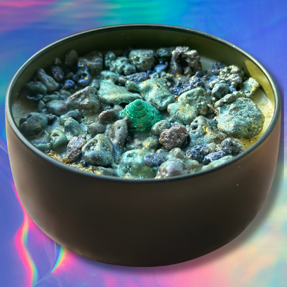 MERMAID SUSHI Luxury Wickless Candle 6.5 oz: Sea Salt & Orchid Scent - Gory Dreadful Candle Co