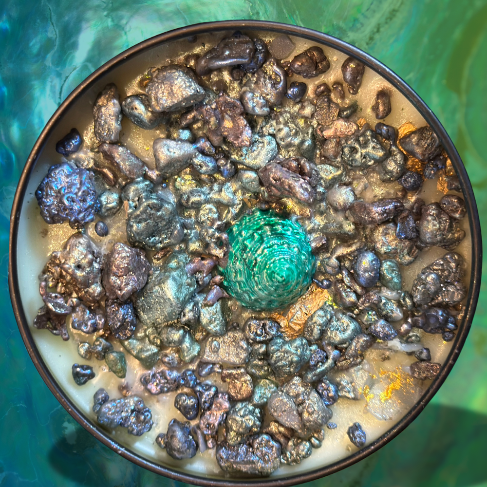 MERMAID SUSHI Luxury Wickless Candle 6.5 oz: Sea Salt & Orchid Scent - Gory Dreadful Candle Co