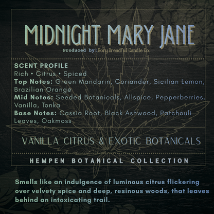 Midnight Mary Jane – Vanilla Citrus & Exotic Botanicals Scent Beeswax Melts