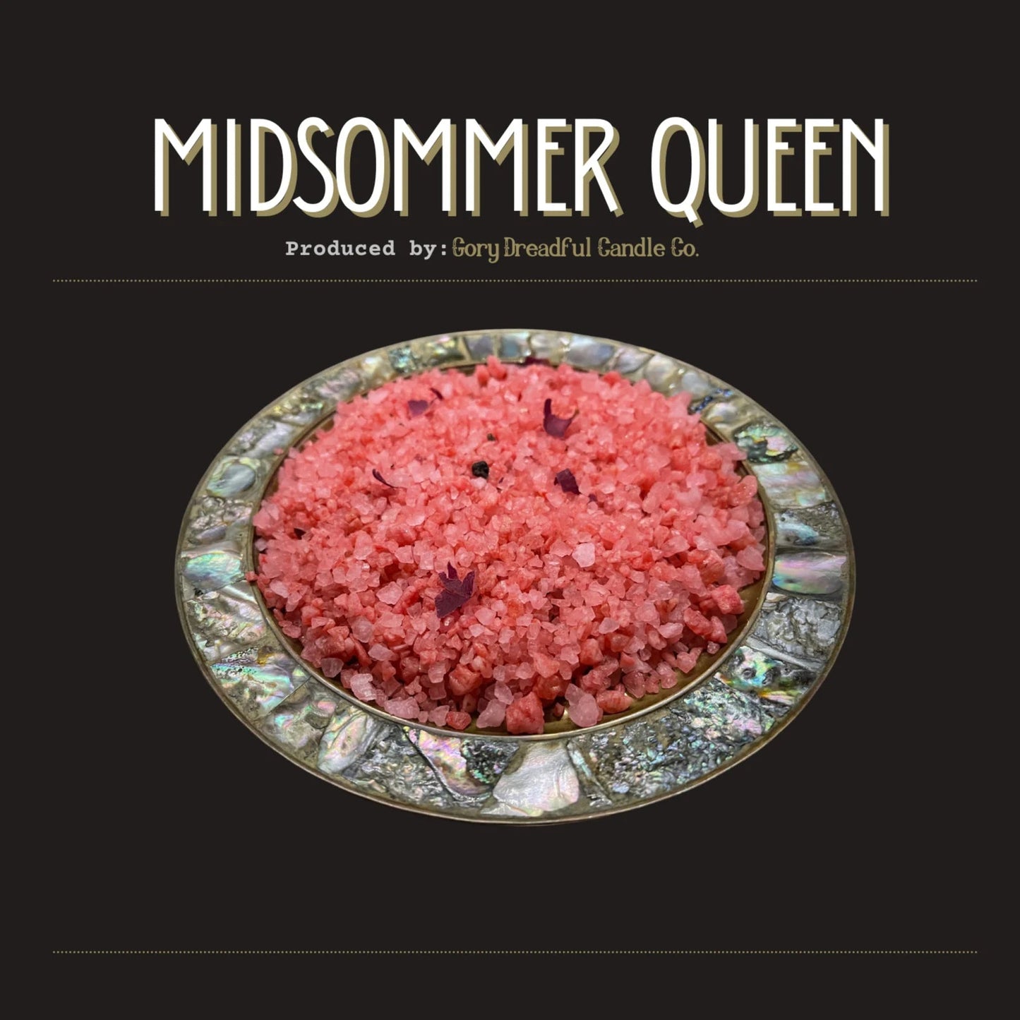 MIDSOMMER QUEEN Sizzling Room Salt Crystal Potpourri: Orange Apricot & Rose Petals Scent - Gory Dreadful Candle Co