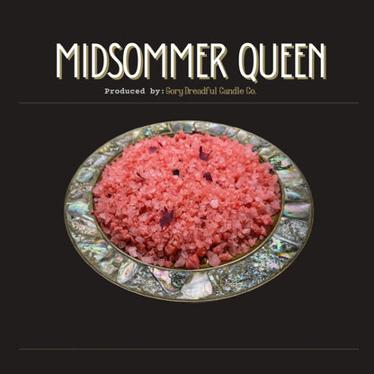 MIDSOMMER QUEEN Sizzling Room Salt Crystal Potpourri: Orange Apricot & Rose Petals Scent - Gory Dreadful Candle Co
