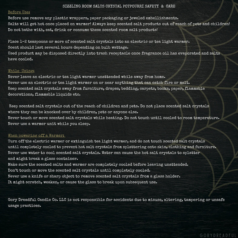 Apparitional Ambitions Sizzling Room Salt Crystal Potpourri: Mint Nutmeg Geranium Rose Patchouli Scent - Mini