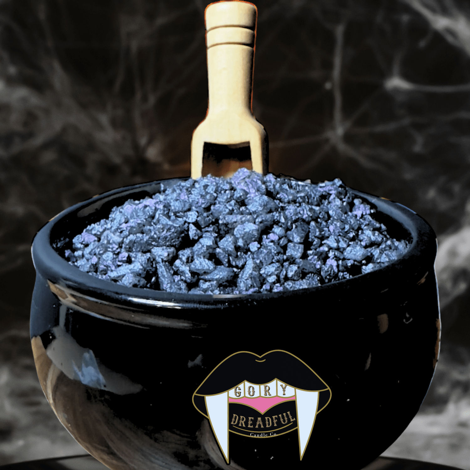 Plum Spooky Sizzling Room Salt Crystal Potpourri: Plum Cinnamon Patchouli Leaf Cashmere Woods Scent - Gory Dreadful Candle Co