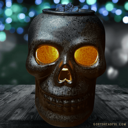Plum Spooky Sizzling Room Salt Crystal Potpourri: Plum Cinnamon Patchouli Leaf Cashmere Woods Scent - Mini - Gory Dreadful Candle Co