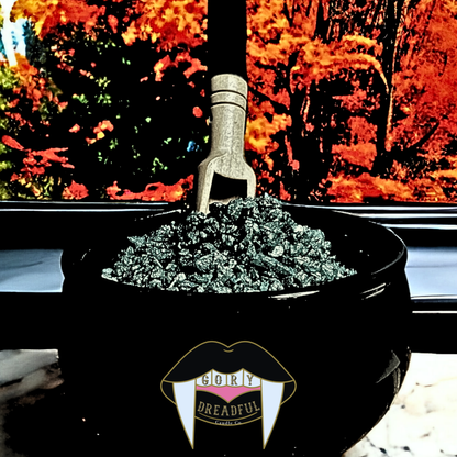 Poison Apple Sizzling Room Salt Crystal Potpourri: Caramel Green Apple Cinnamon Sugar Scent - Gory Dreadful Candle Co