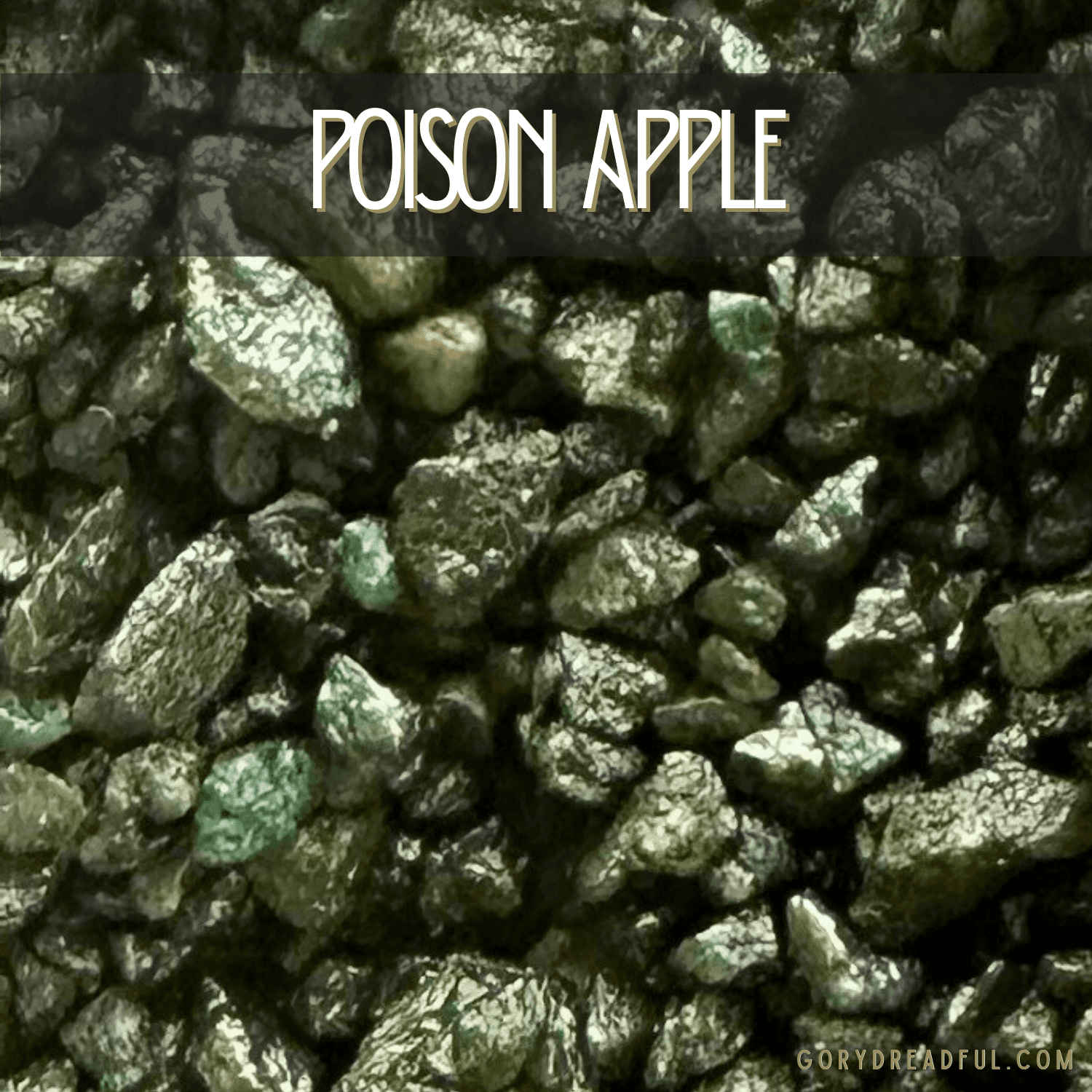 Poison Apple Sizzling Room Salt Crystal Potpourri: Caramel Green Apple Cinnamon Sugar Scent - Mini - Gory Dreadful Candle Co