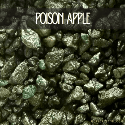 Poison Apple Sizzling Room Salt Crystal Potpourri: Caramel Green Apple Cinnamon Sugar Scent - Mini - Gory Dreadful Candle Co