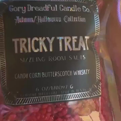 Tricky Treat Sizzling Room Salt Crystal Potpourri: Candy Corn Butterscotch Whiskey Scent