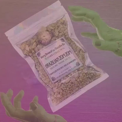 BRAZILIAN ZOM ZOM Sizzling Room Salt Crystal Potpourri: Caramel Pistachio Vanilla Sandalwood Scent