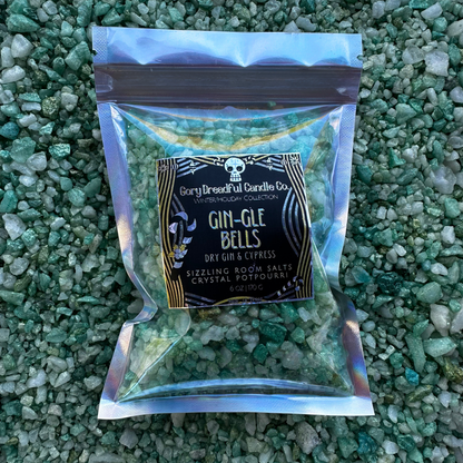 Gin-gle Bells Sizzling Room Salt Crystal Potpourri: Dry Gin & Cypress Scent