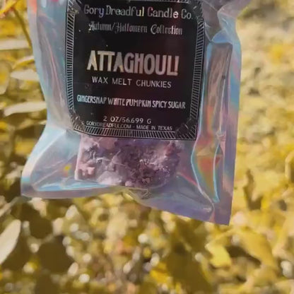 Attaghoul! Wax Melt Chunkies: Gingersnap White Pumpkin Spicy Sugar Scent