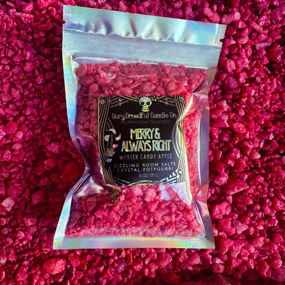 Merry and Always Right Sizzling Room Salt Crystal Potpourri: Winter Candy Apple Scent