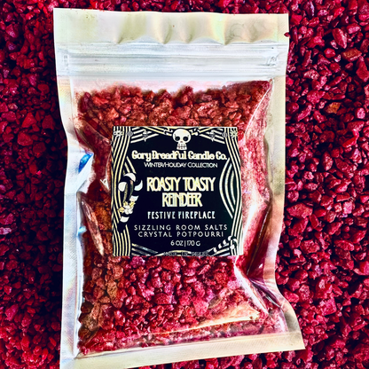 Roasty Toasty Reindeer Sizzling Room Salt Crystal Potpourri: Festive Fireplace Scent