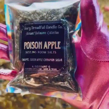 Poison Apple Sizzling Room Salt Crystal Potpourri: Caramel Green Apple Cinnamon Sugar Scent