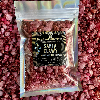 Santa Claws Sizzling Room Salt Crystal Potpourri: Cherry Vanilla Tobacco Scent